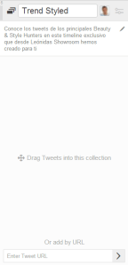 La colección en Twitter de Leónidas Showroom para conectar con sus clientes